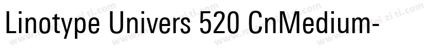 Linotype Univers 520 CnMedium字体转换